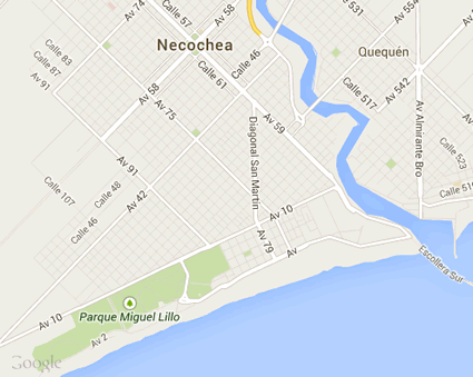 Mapa de Necochea 